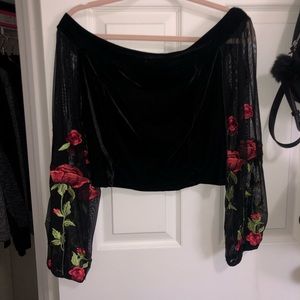 New velvet crop top